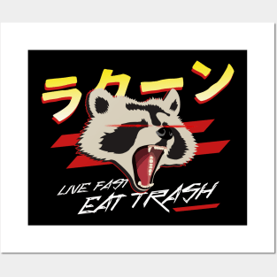 Live Fast Eat Trash Posters and Art